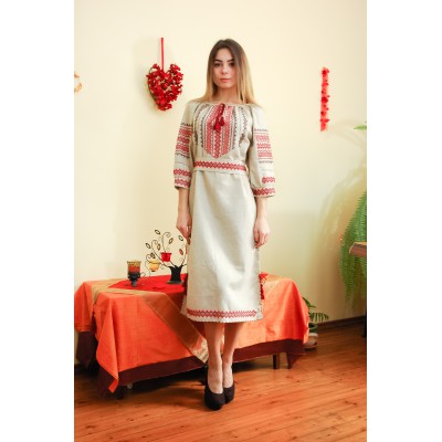 Embroidered dress "Myroslava" handmade
